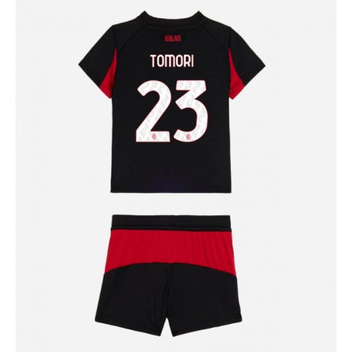 Stroje piłkarskie AC Milan Fikayo Tomori #23 Koszulka Podstawowej dla dzieci 2025-26 Krótki Rękaw (+ szorty)